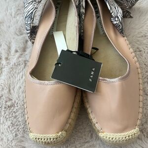 Cute beige Zara espadrilles.